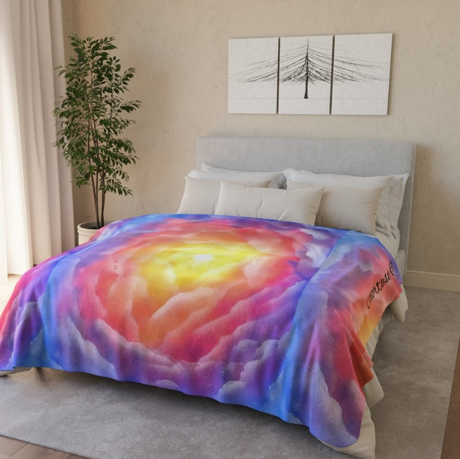 Portal to Paradise Fleece Sherpa Blanket