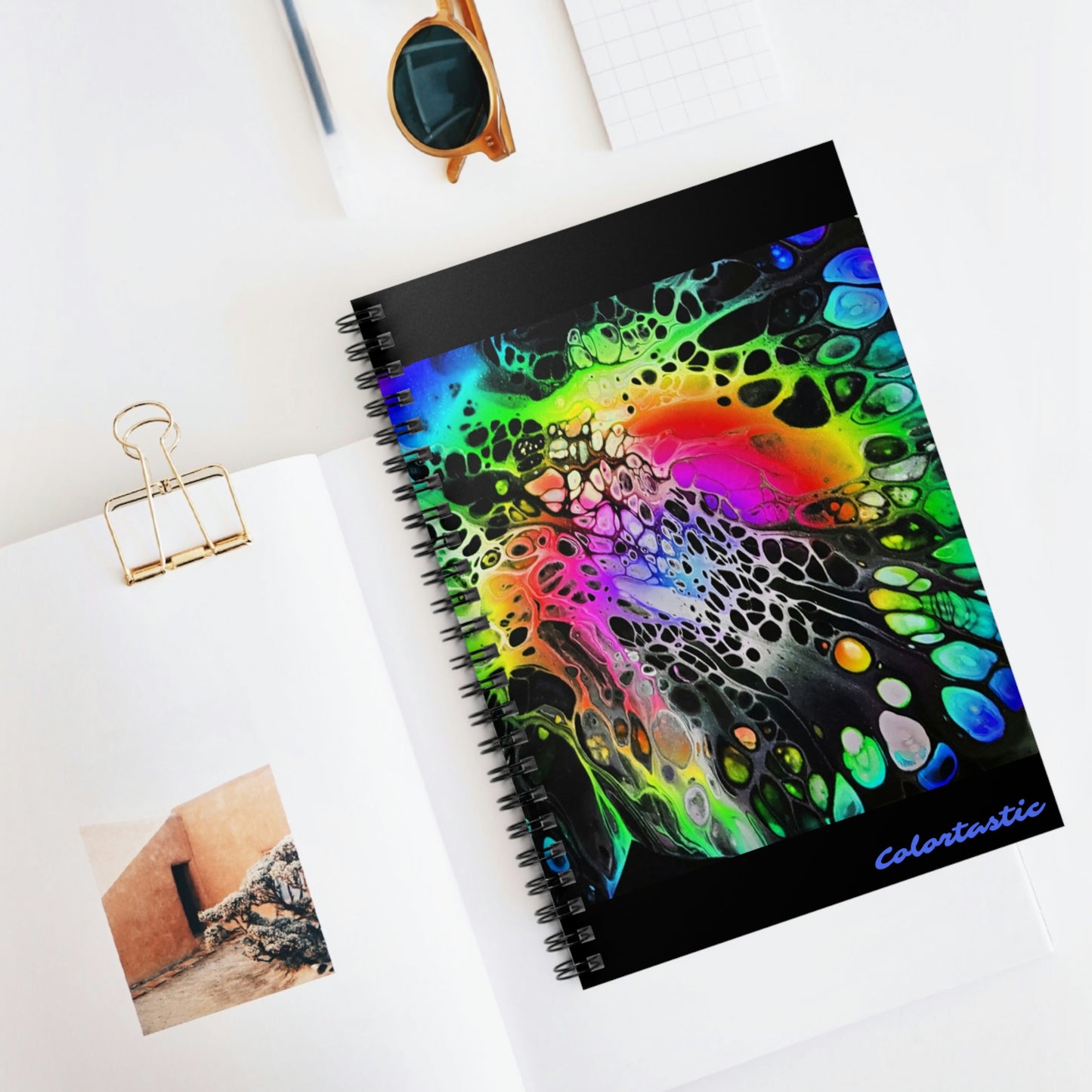 Rainbow Web Spiral Notebook - Ruled Line