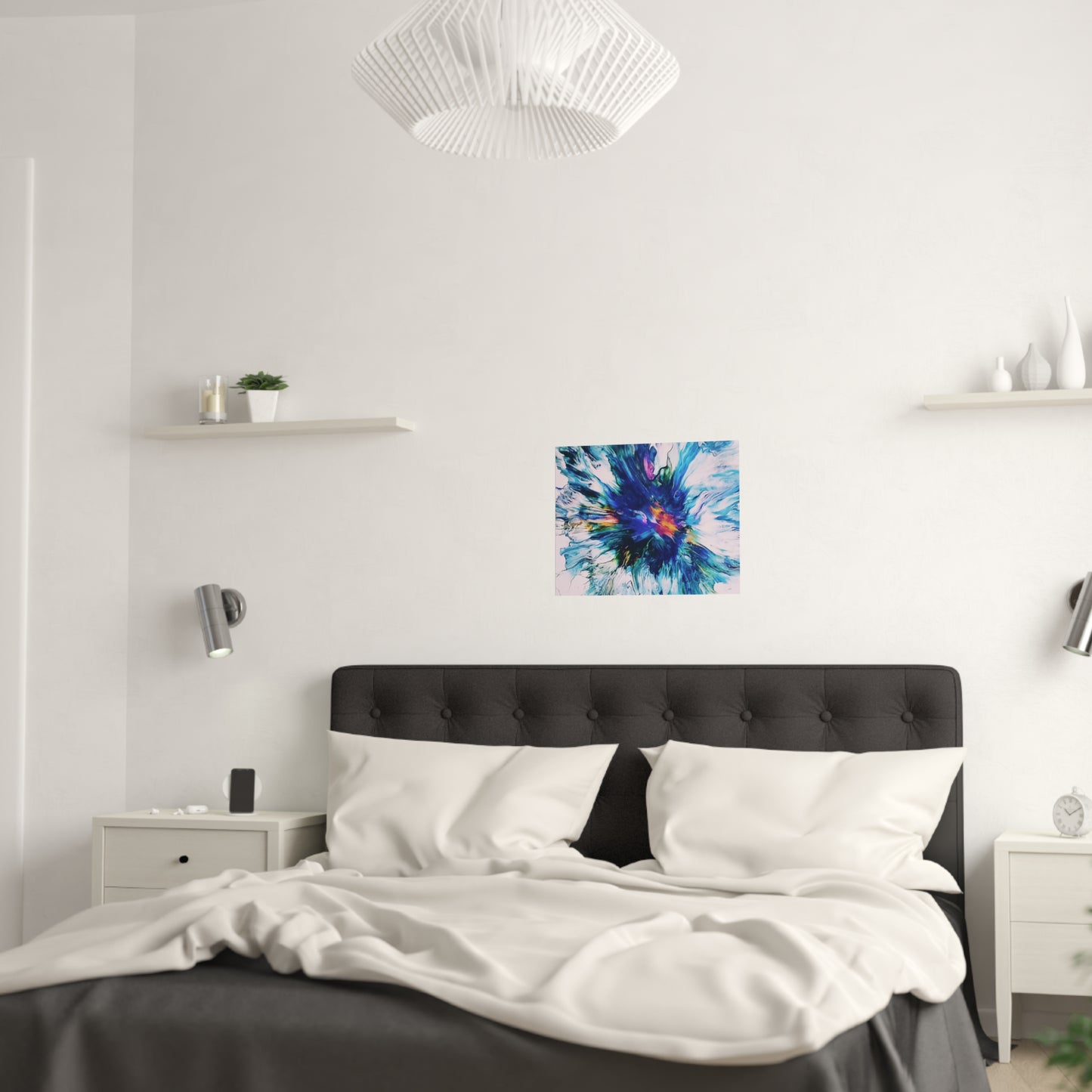 Satin Poster HydroBloom Abstract Fluidart print  home bedroom dorm decor wall art