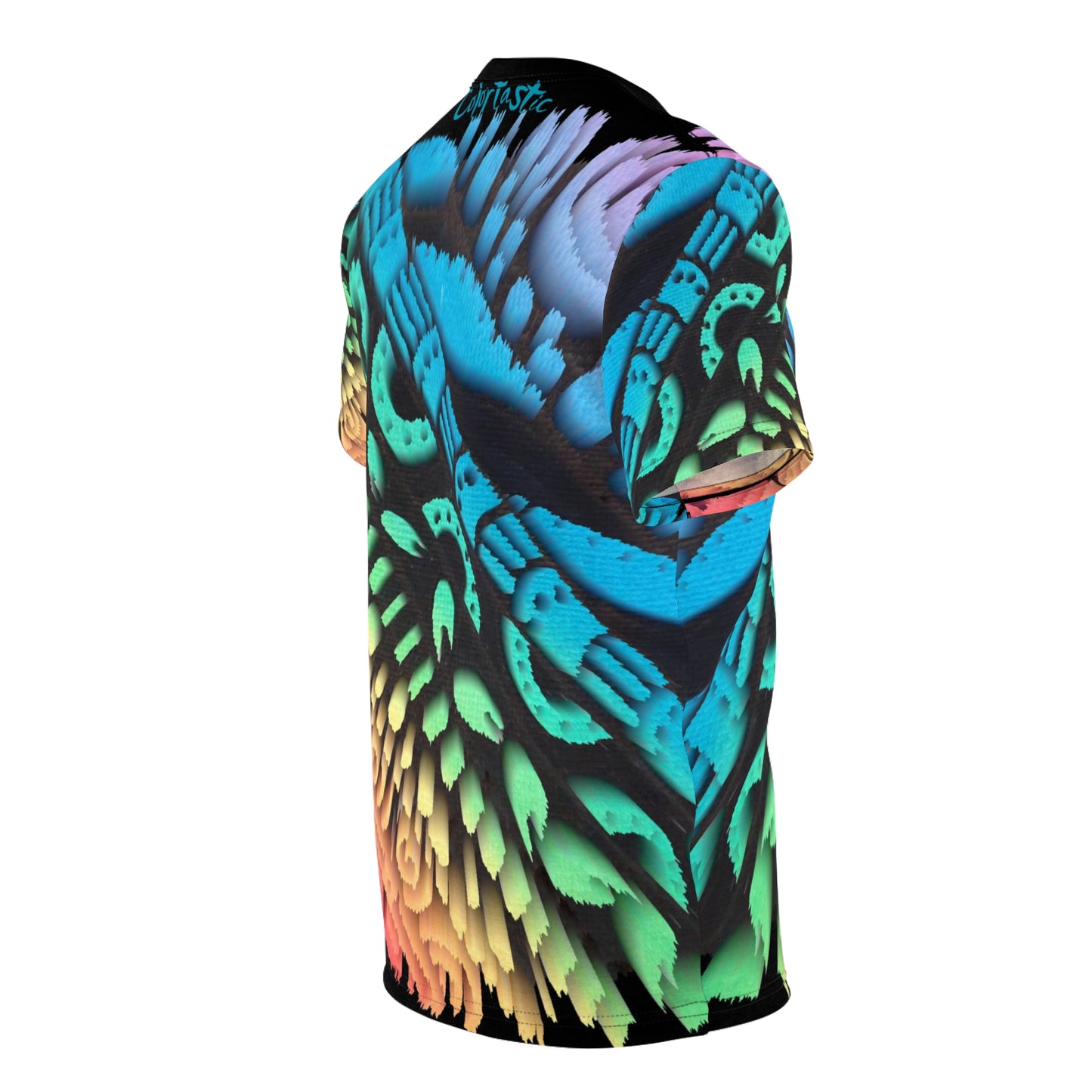 3D Rainbow Gradient Zendoodle Unisex Cut & Sew Tee Shirt